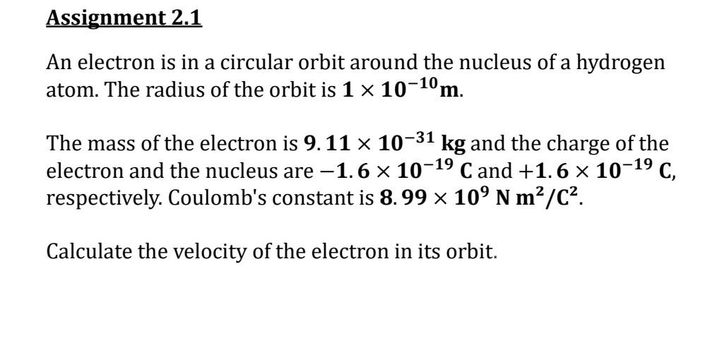 Solved An electron is in a circular orbit around the nucleus | Chegg.com