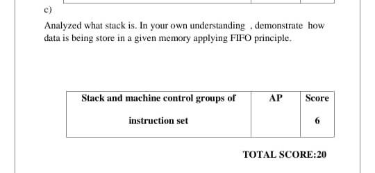 Solved c) Analyzed what stack is. In your own understanding, | Chegg.com