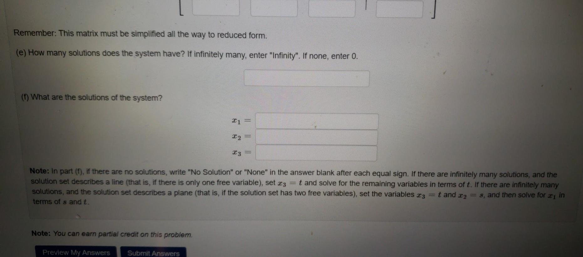 Solved 1 point) Solve the following system using augmented | Chegg.com