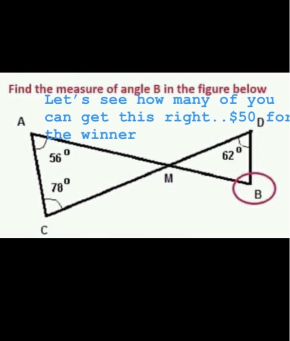 geometry assignment find the measure of angle b