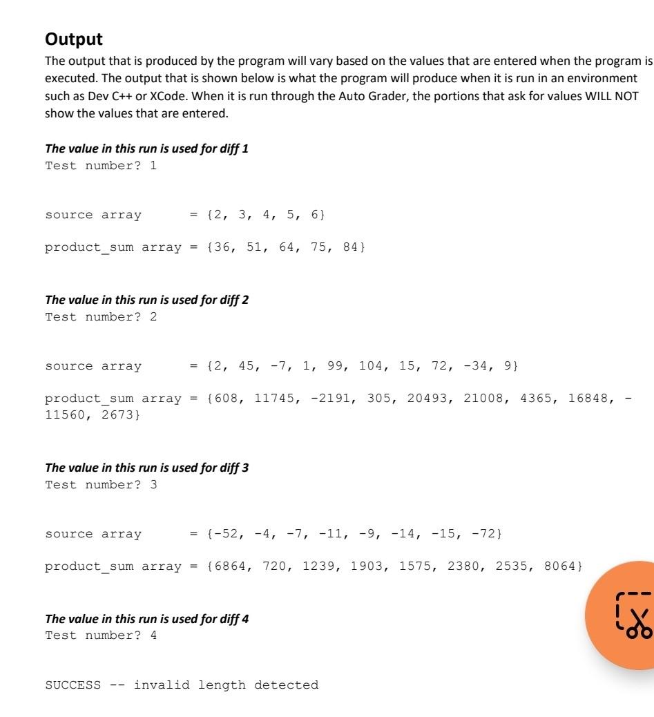 Solved //240 Daily - Product Sum Array #include | Chegg.com