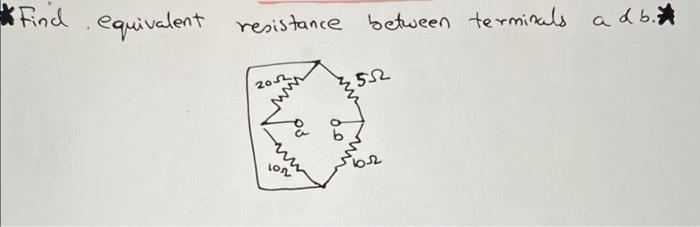 Solved Find Equivalent Resistance Between Terminals A \& B. | Chegg.com