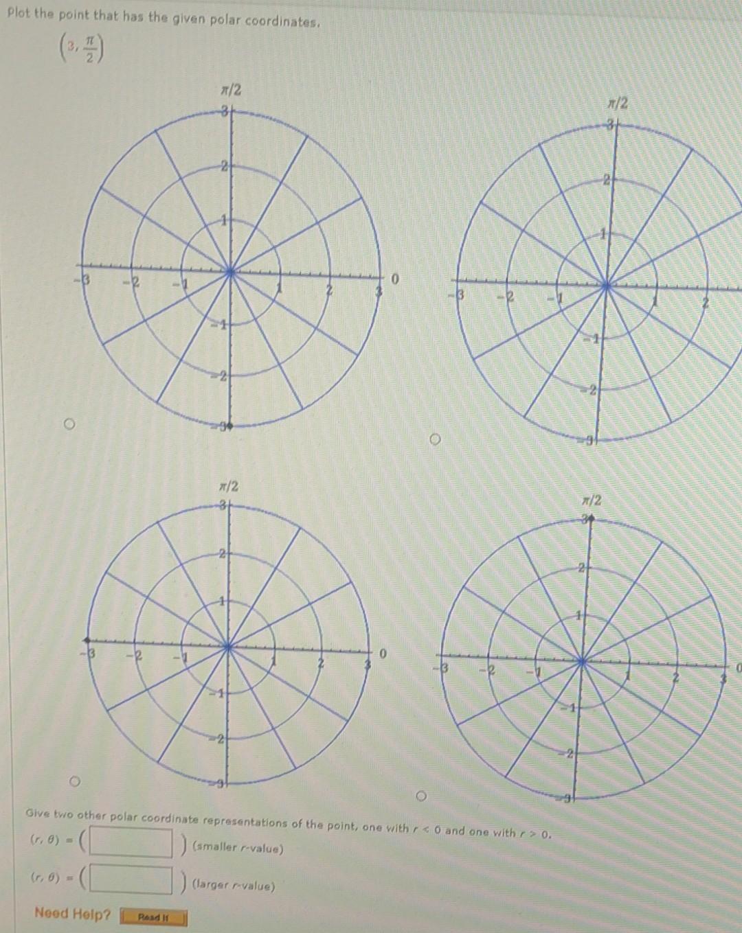 Solved Plot the point that has the given polar coordinates. | Chegg.com