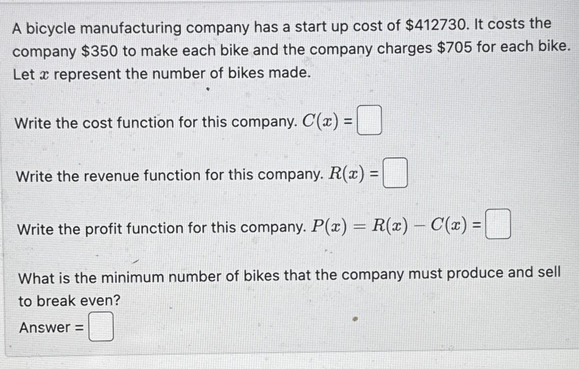 cycle assembly cost