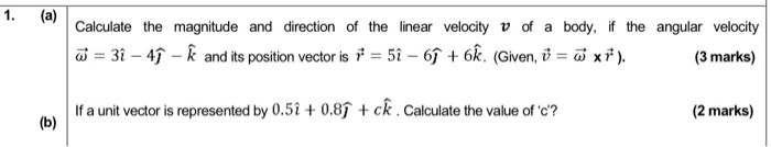 Solved 1 A Calculate The Magnitude And Direction Of Th Chegg Com