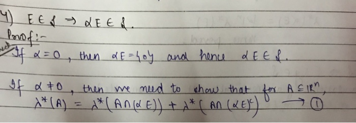 Solved If E Is A Measurable Set Then Prove That Ae Is A Chegg Com