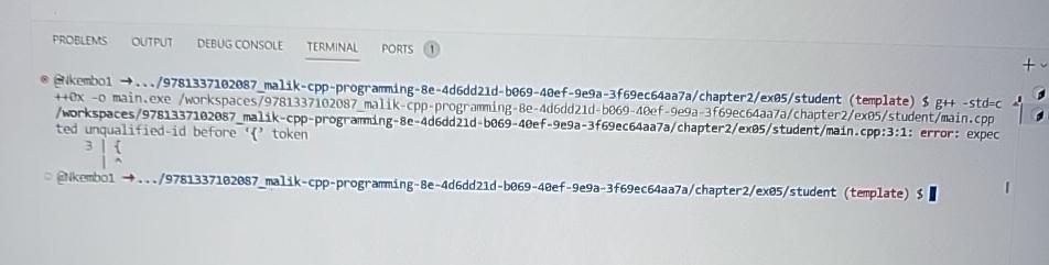 Solved PROBLENE OUTPUT DEBUGCONSOLE TERMINAL PORTS | Chegg.com