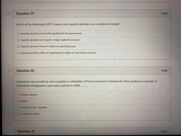 Solved D Question 19 1 pts Which of the following is NOT a | Chegg.com