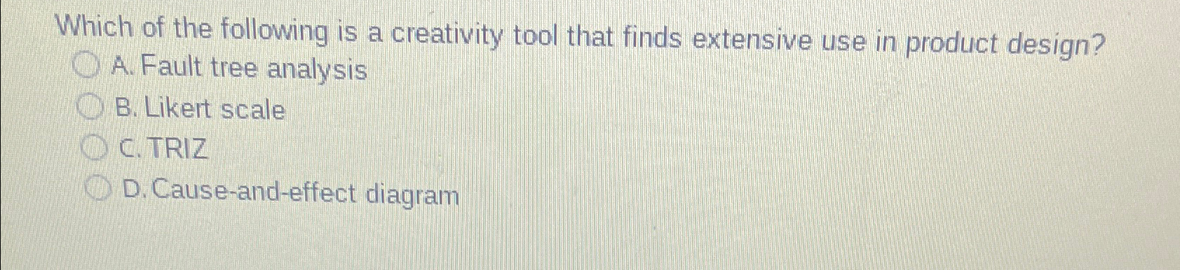 Solved Which of the following is a creativity tool that | Chegg.com