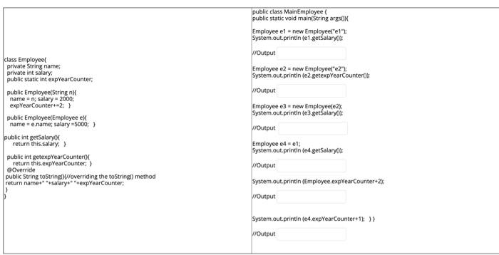 Solved public class MainEmployee public static void | Chegg.com