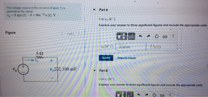 Solved Part A The voltage source in the circuit in (Figure | Chegg.com