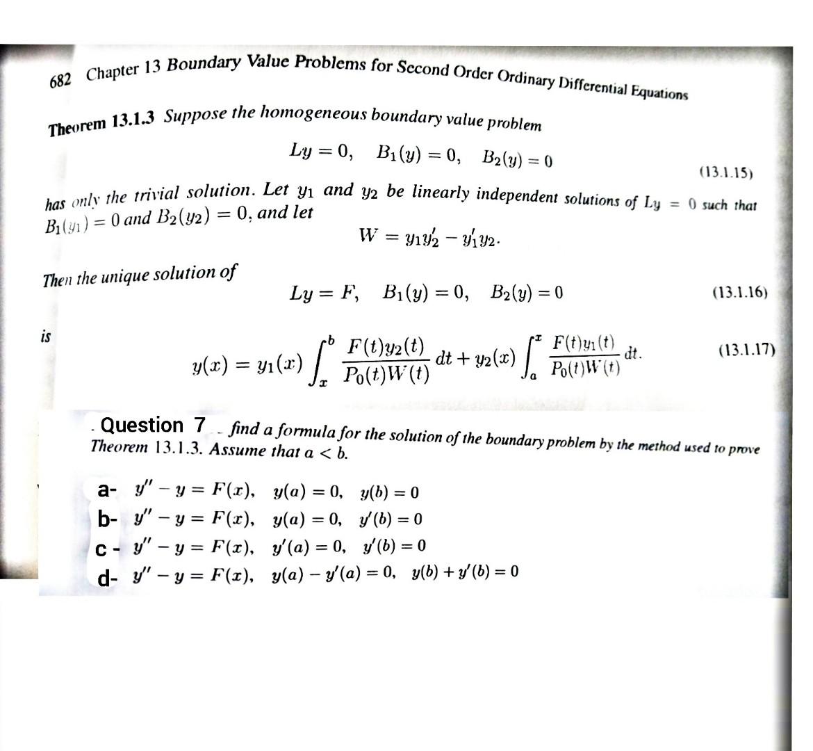 Solved 682 Chapter 13 Boundary Value Problems for Second | Chegg.com