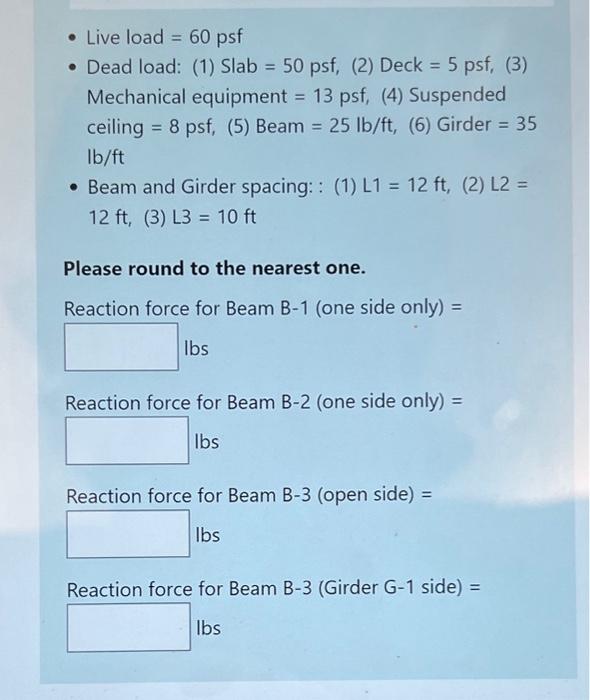 Solved Determine The Reaction Forces For Beams B-1, B-2, And | Chegg.com