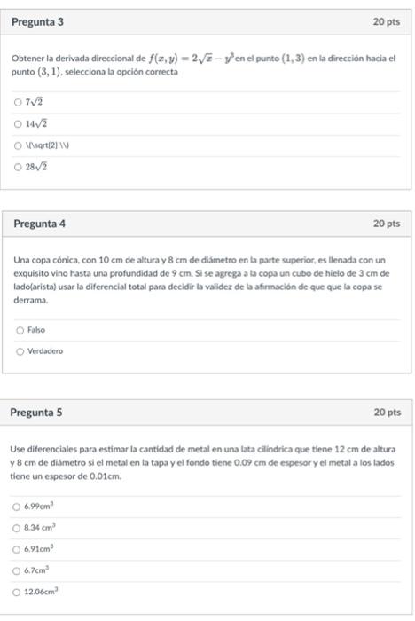 Obtener la derivada direccional de \( f(x, y)=2 \sqrt{x}-y^{3} \) en el punto \( (1,3) \) en la dirección hacia el punto \( (