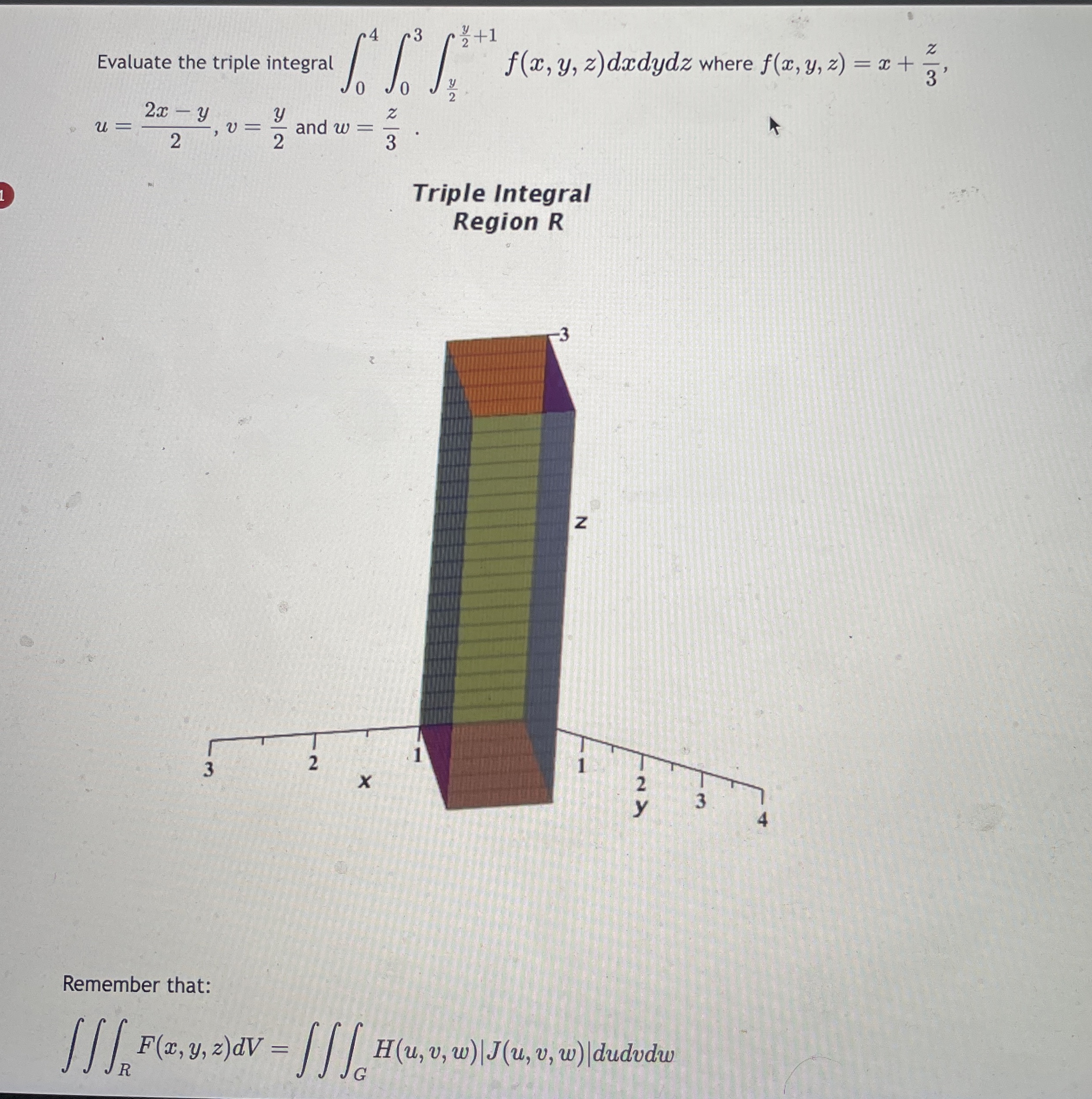 Solved Evaluate the triple integral | Chegg.com