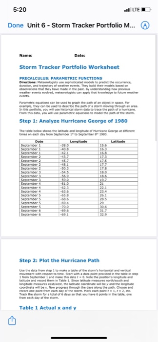 5:20 LTE Done Unit 6 - Storm Tracker Portfolio M | Chegg.com 5:20 LTE Done Unit 6 - Storm Tracker Portfolio M | Chegg.com