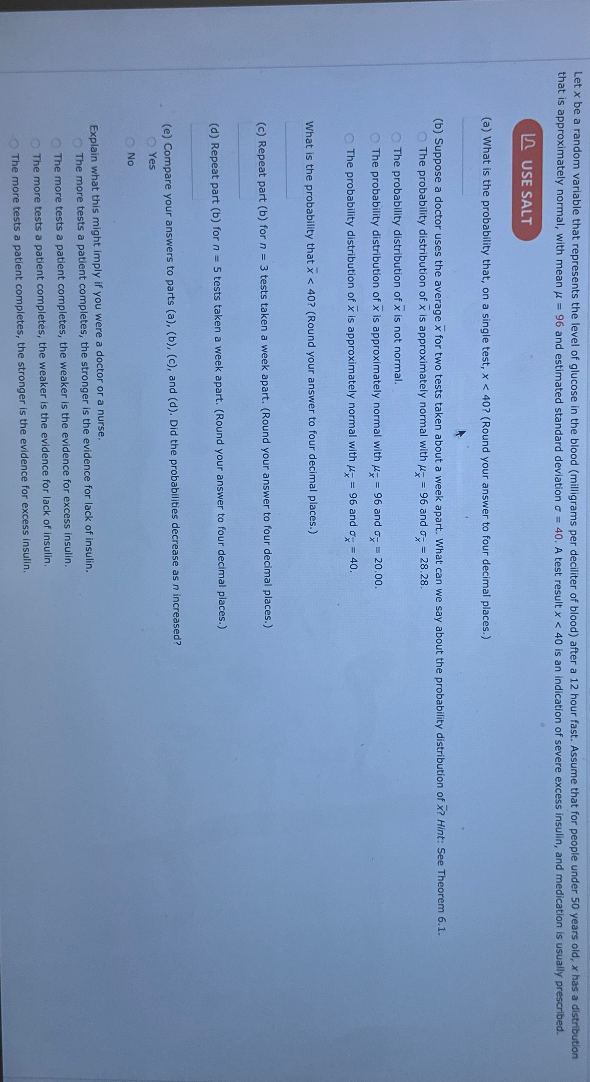 Solved (a) ﻿What is the probability that, on a single test, | Chegg.com