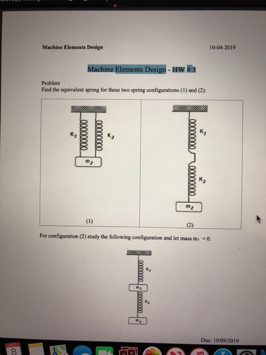 Solved Machine Elements Design 10-04-2019 Machine Elements | Chegg.com