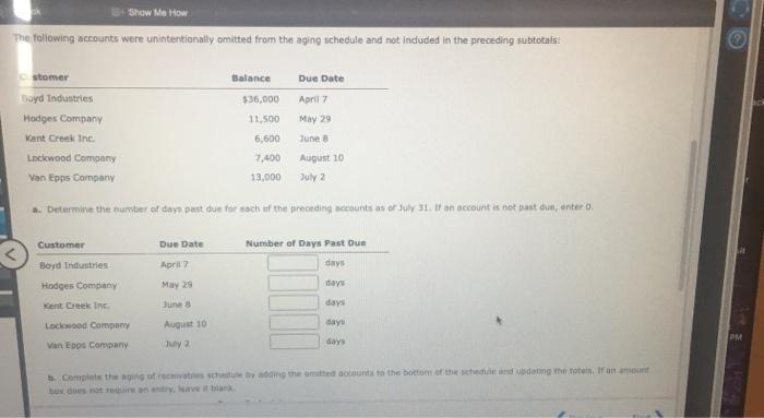 solved-aging-of-receivables-schedule-the-accounts-receivable-chegg