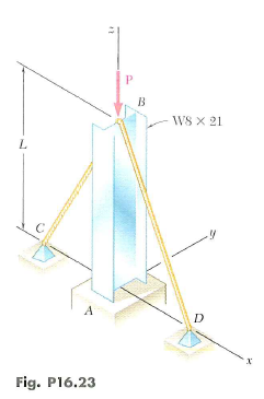 Solved: A W8 × 21 Rolled-steel Shape Is Used With The Support And ...