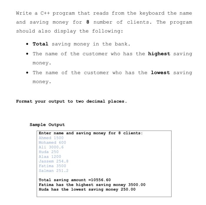 Solved Write a C++ program that reads from the keyboard the | Chegg.com