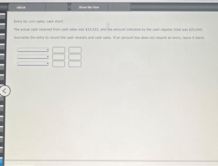 solved-entry-for-cash-sales-cash-short-the-actual-cash-chegg