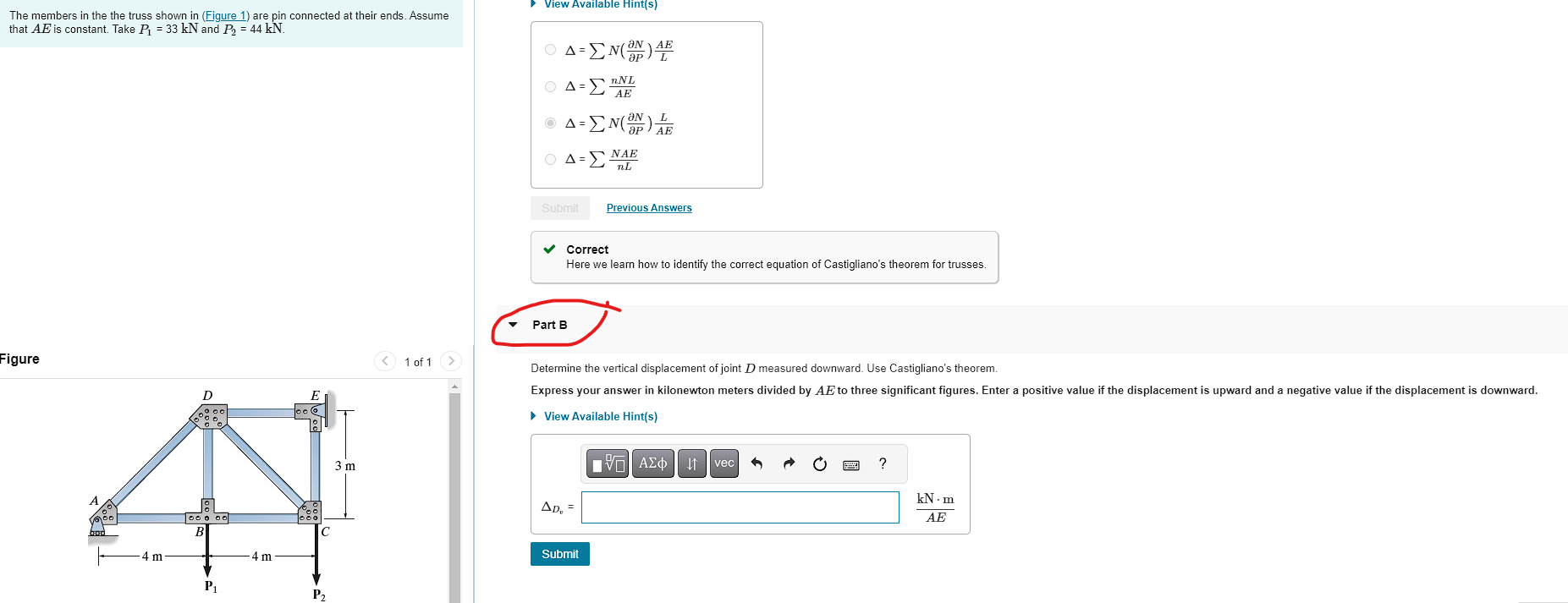 Solved The members in the the truss shown in (Figure 1) ﻿are | Chegg.com