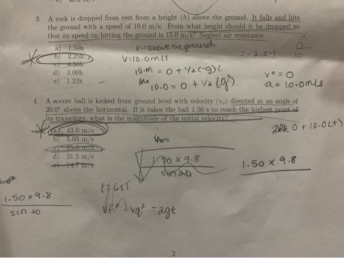 Solved 10. UU 3. 10 A rock is dropped from rest from a