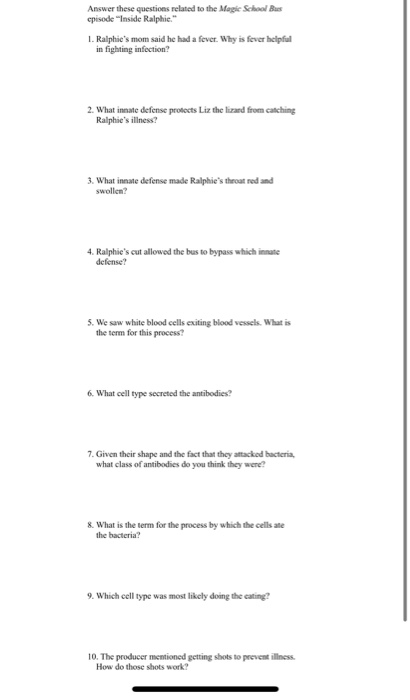 Answer These Questions Related To The Magic School Chegg Com