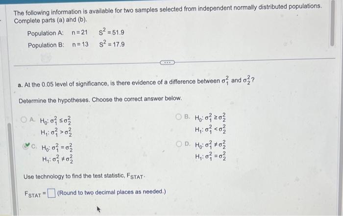 Solved The Following Information Is Available For Two | Chegg.com