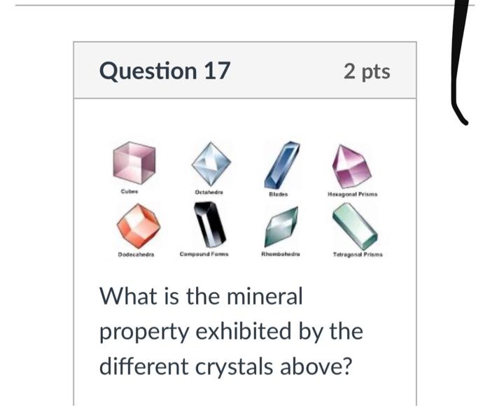 What is the mineral property exhibited by the