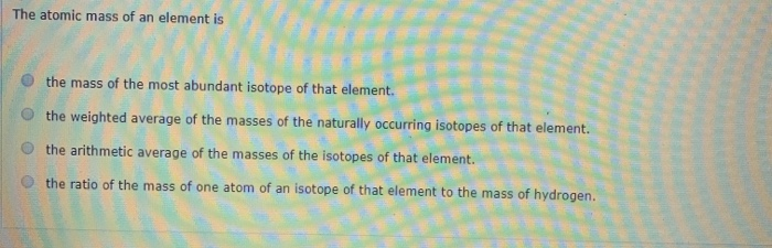 average atomic mass of an element depends mainly on the heavier isotope