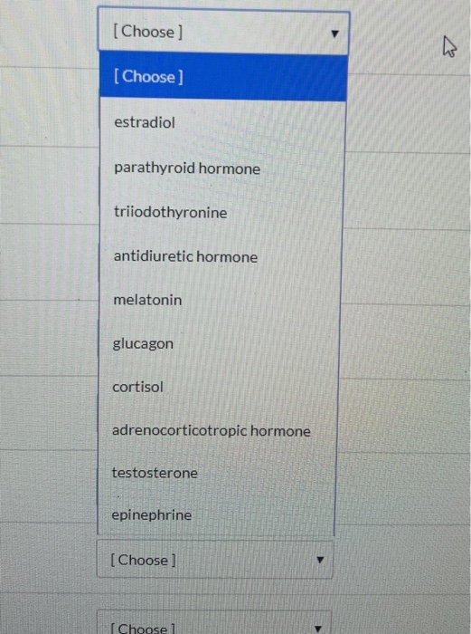 Solved Question 1 Match each component of the endocrine | Chegg.com