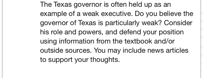 texas governor powers