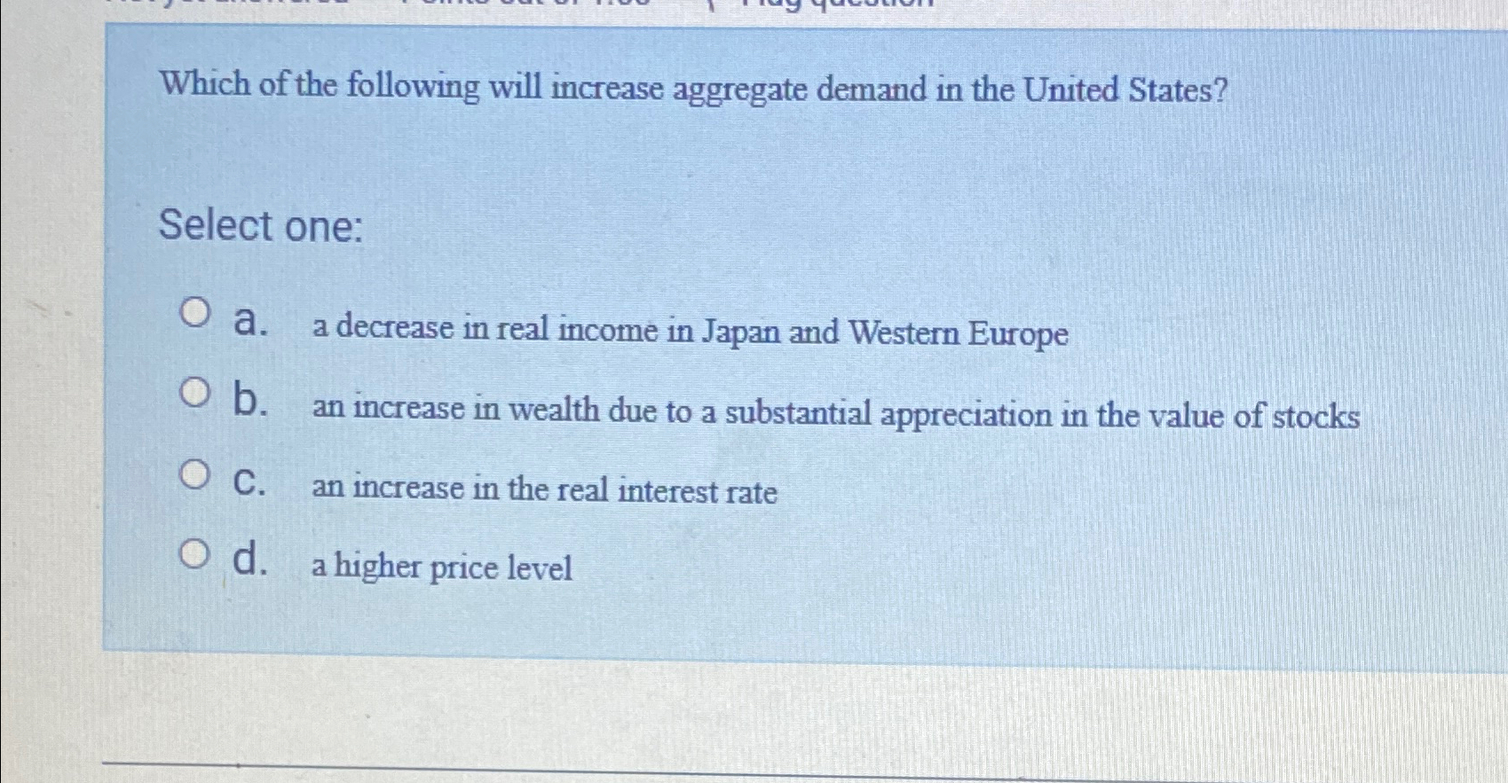 Solved Which of the following will increase aggregate demand | Chegg.com