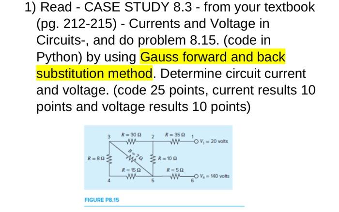 1) Read - CASE STUDY 8.3 - from your textbook (pg. | Chegg.com