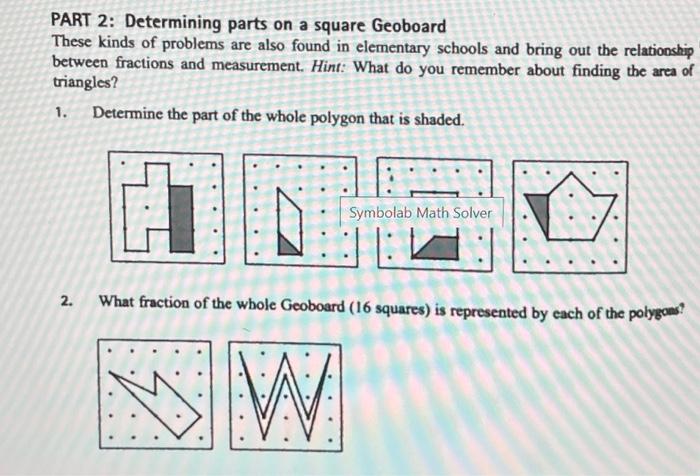 Same & Different: Geoboard Fractions