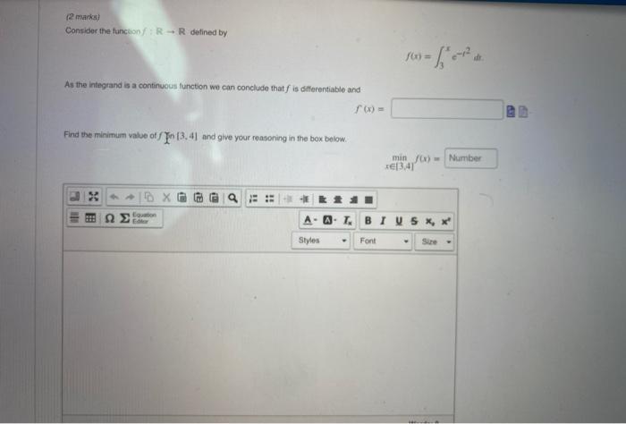 Solved (2 mark) Consider the function R+ R defined by As the | Chegg.com