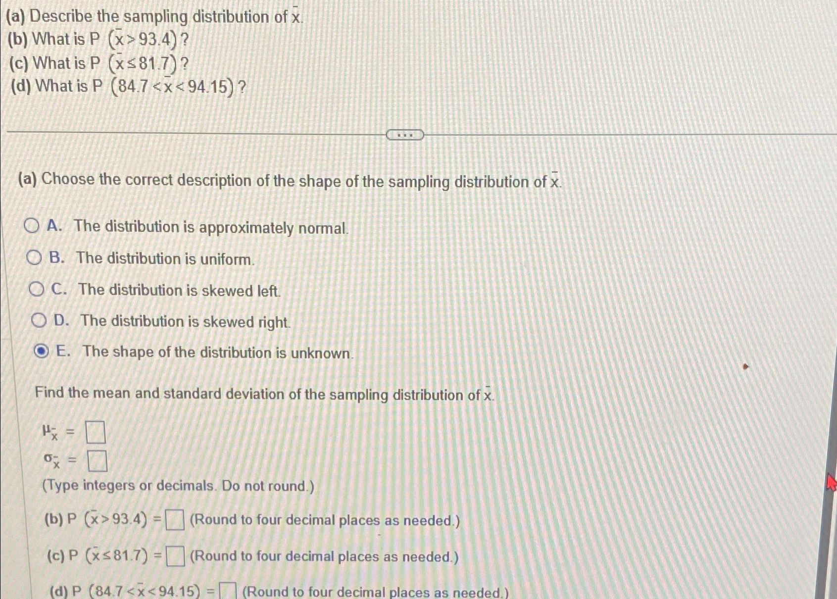 Solved Suppose a simple random sample of sixe n = 81 ﻿is | Chegg.com
