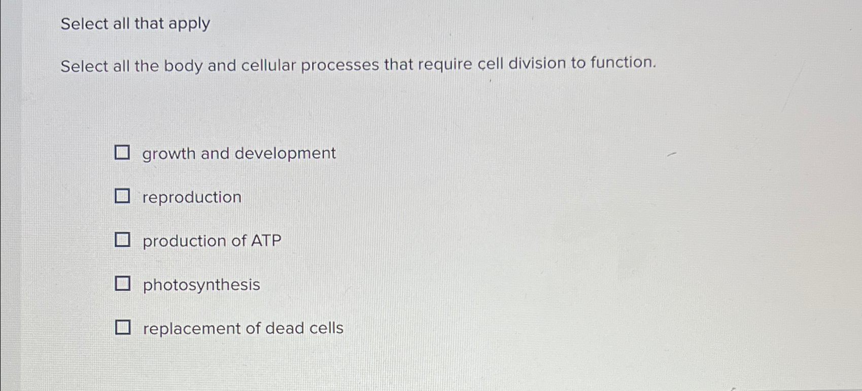 Solved Select all that applySelect all the body and cellular | Chegg.com