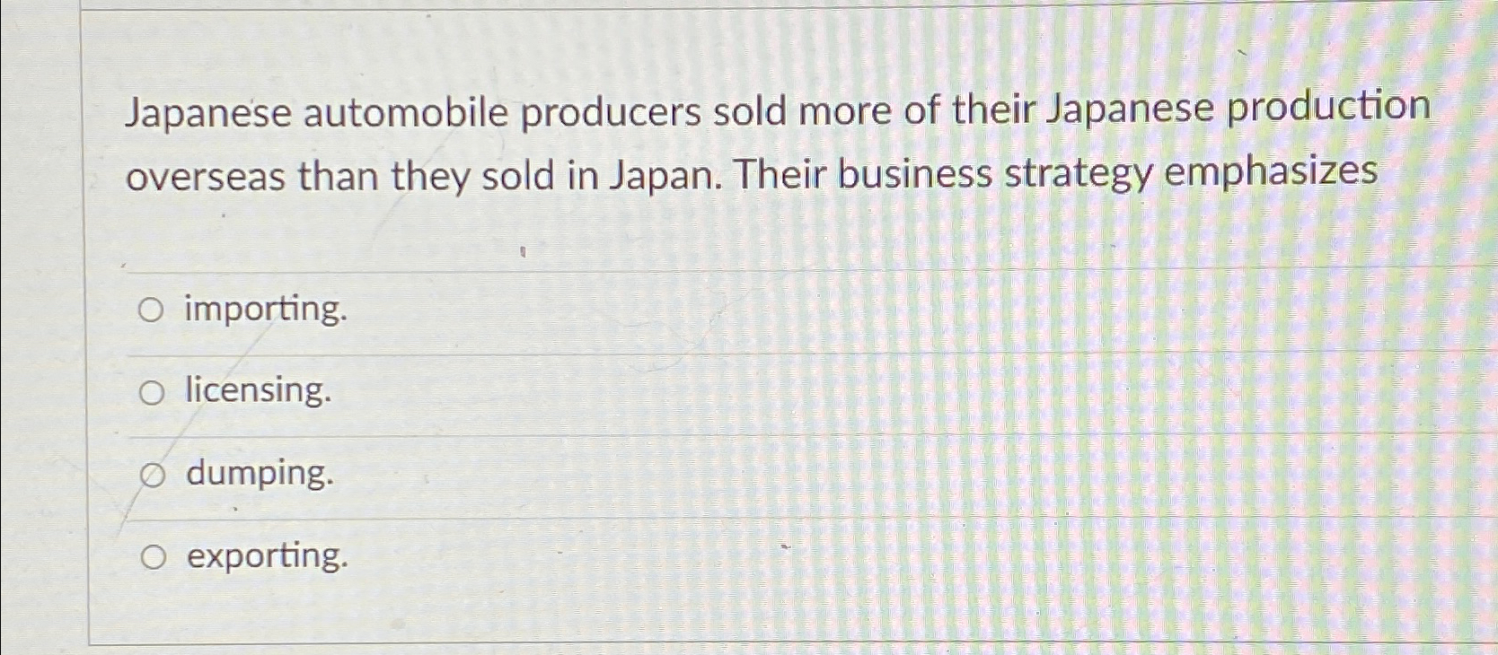 Solved Japanese automobile producers sold more of their