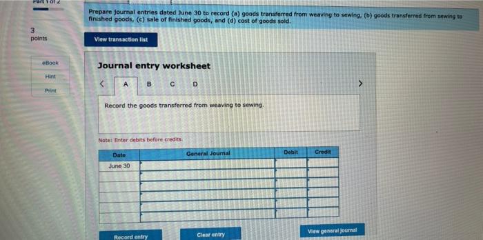 Solved Chapter 3 Homework o 11 Part 1 of 2 Required | Chegg.com