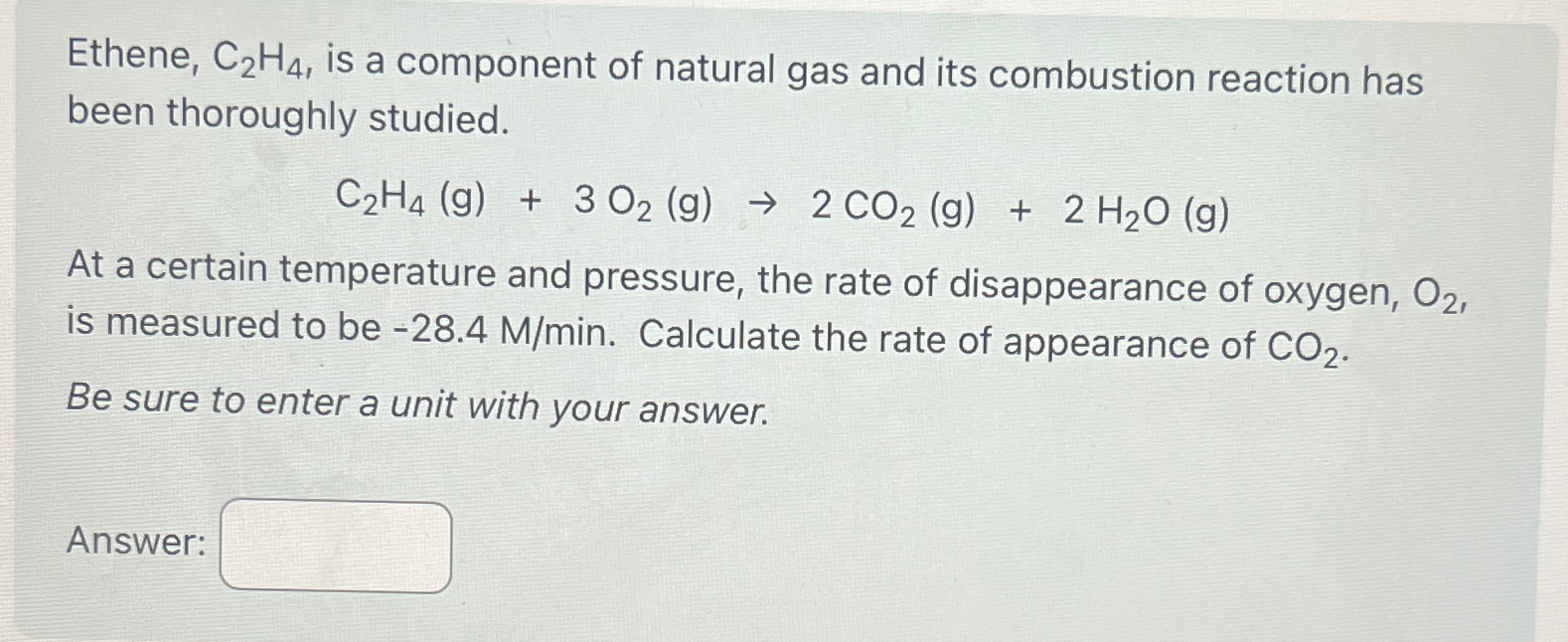 Solved Ethene C2H4 is a component of natural gas and its