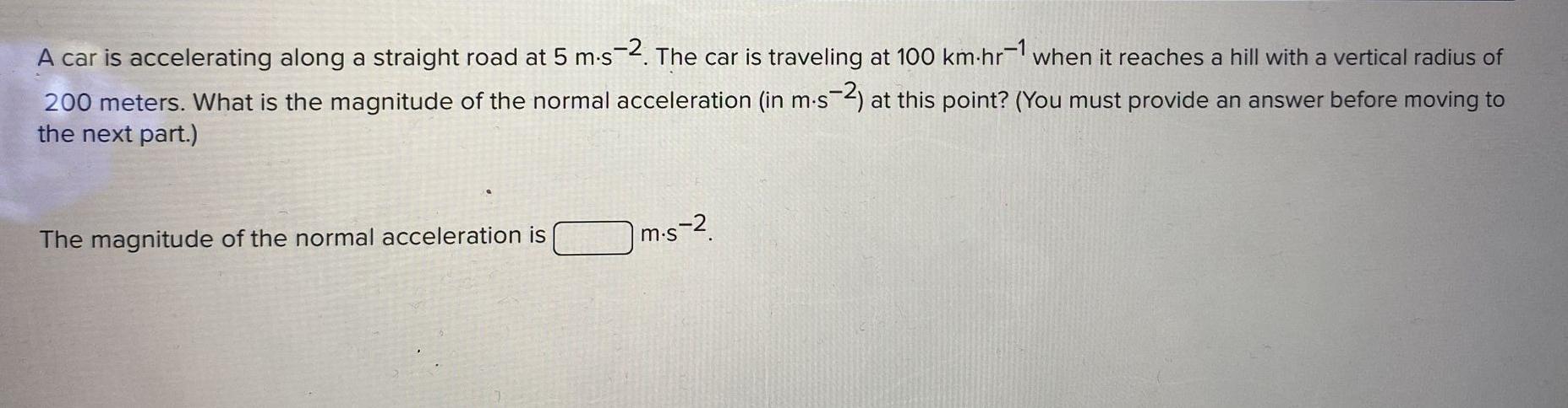 Solved A car is accelerating along a straight road at 5 | Chegg.com