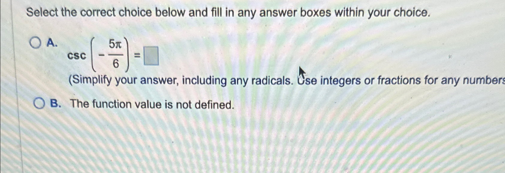 Solved Select the correct choice below and fill in any | Chegg.com