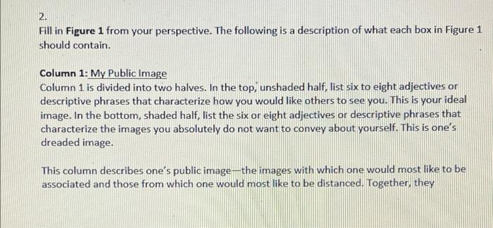 2. a Fill in Figure 1 from your perspective. The | Chegg.com