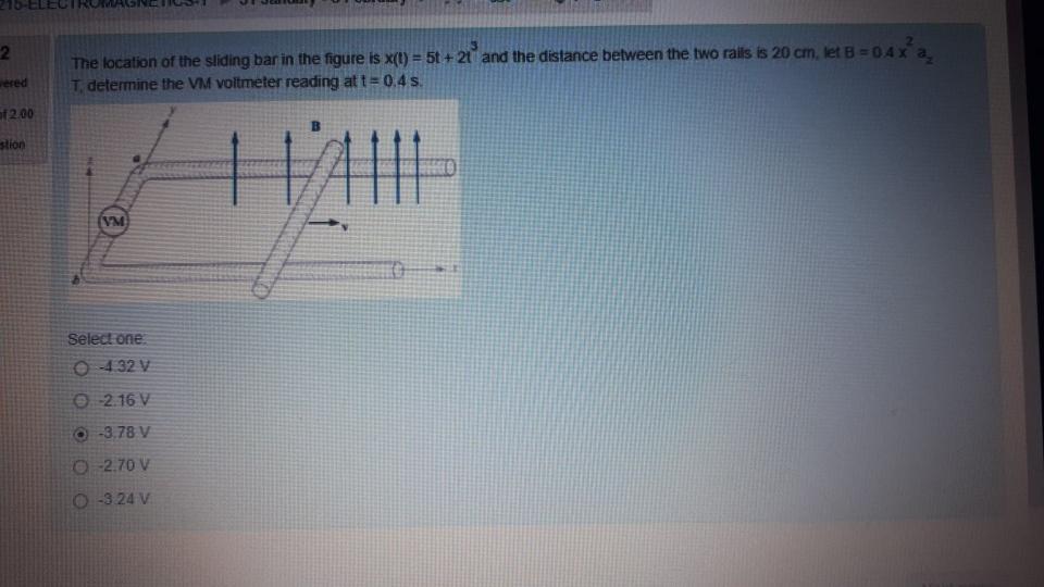 Solved 2 The location of the sliding bar in the figure is | Chegg.com