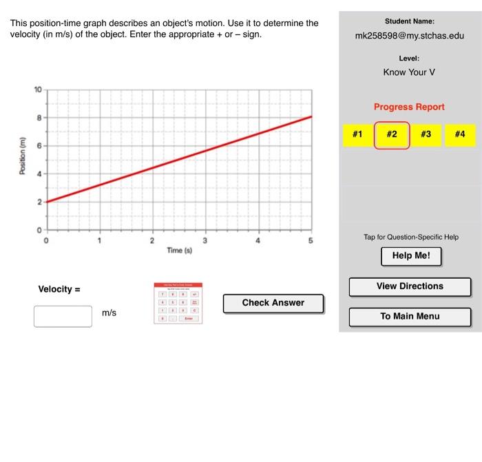 Solved This position-time graph describes an object's | Chegg.com