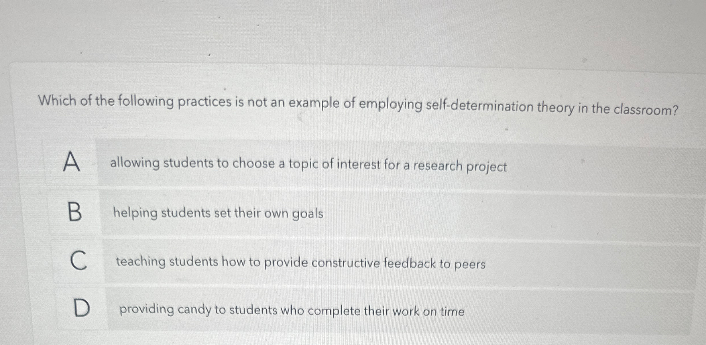 Solved Which of the following practices is not an example of | Chegg.com