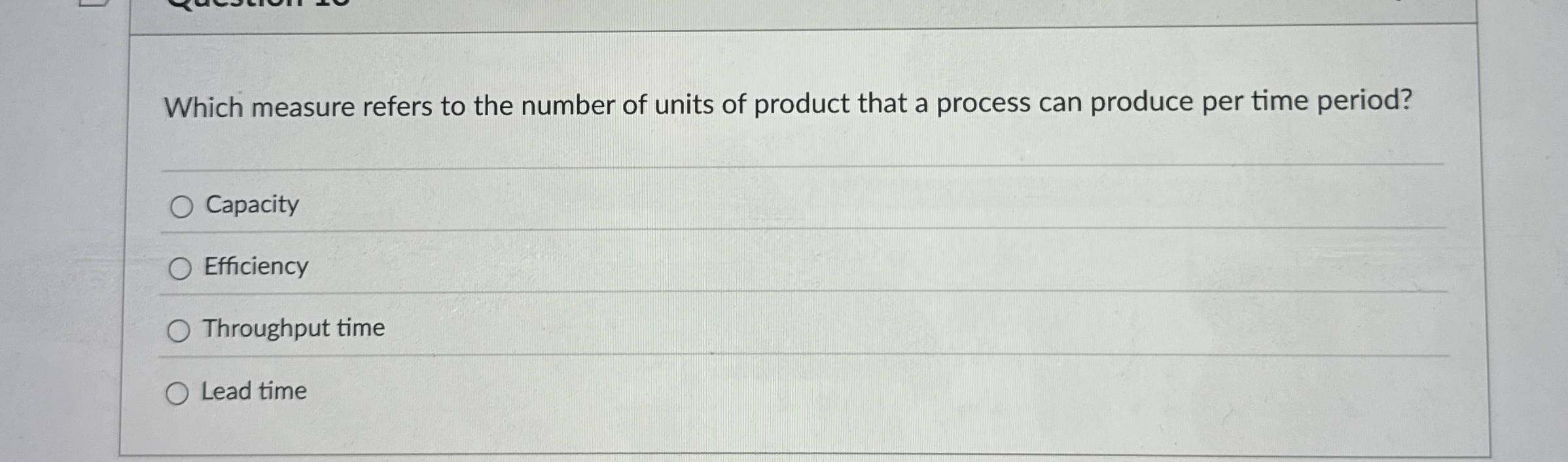 Solved Which measure refers to the number of units of